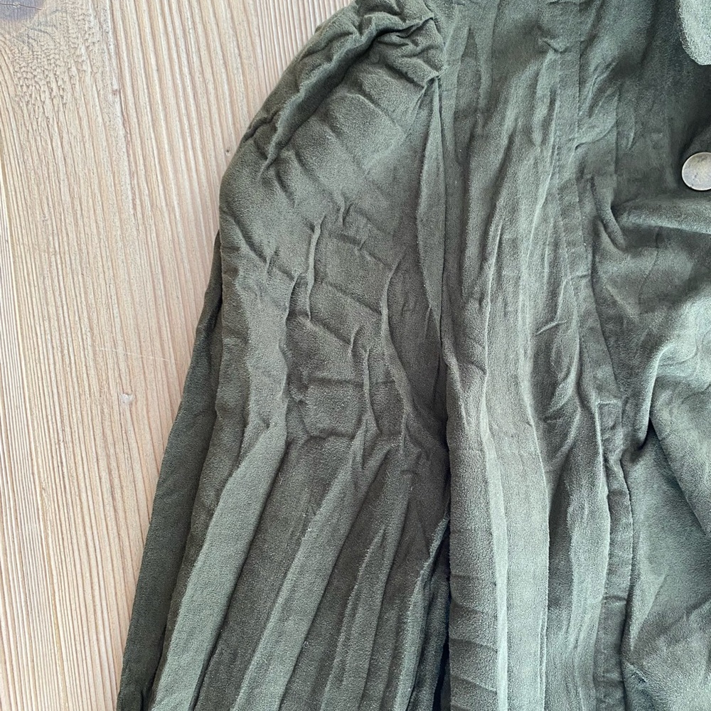 Olive Green Ruffle Jacket - Picture 5 of 6